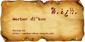 Werber Ákos névjegykártya