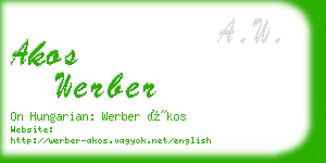 akos werber business card